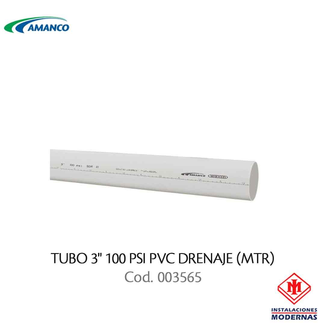 TUBO 3&quot; 100 PSI PVC DRENAJE (MTR)
