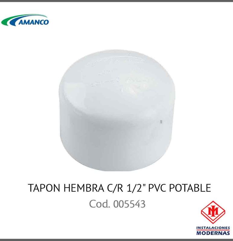 TAPON HEMBRA C/R 1/2&quot; PVC POTABLE