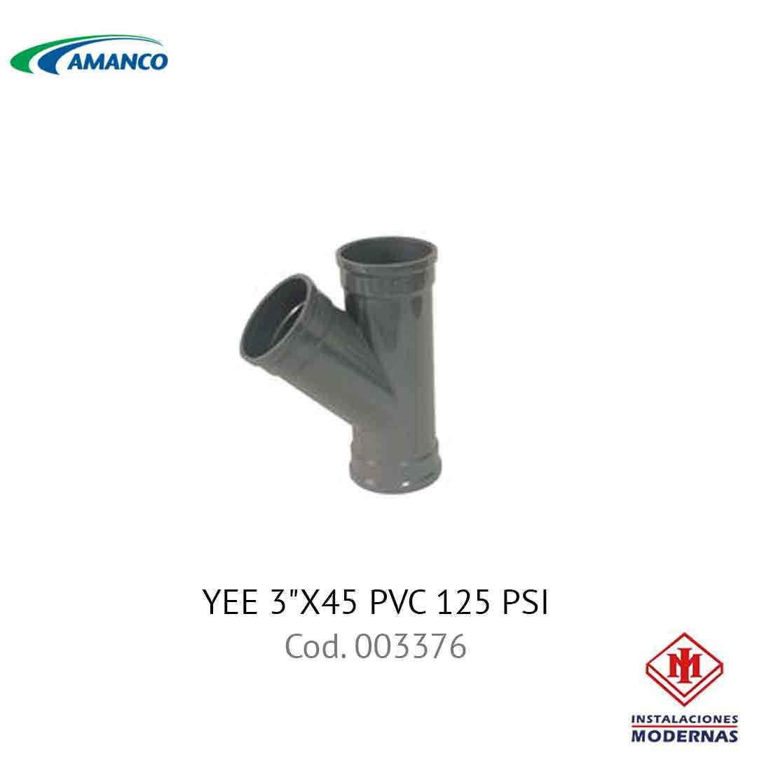 YEE 3&quot;X45 PVC 125 PSI