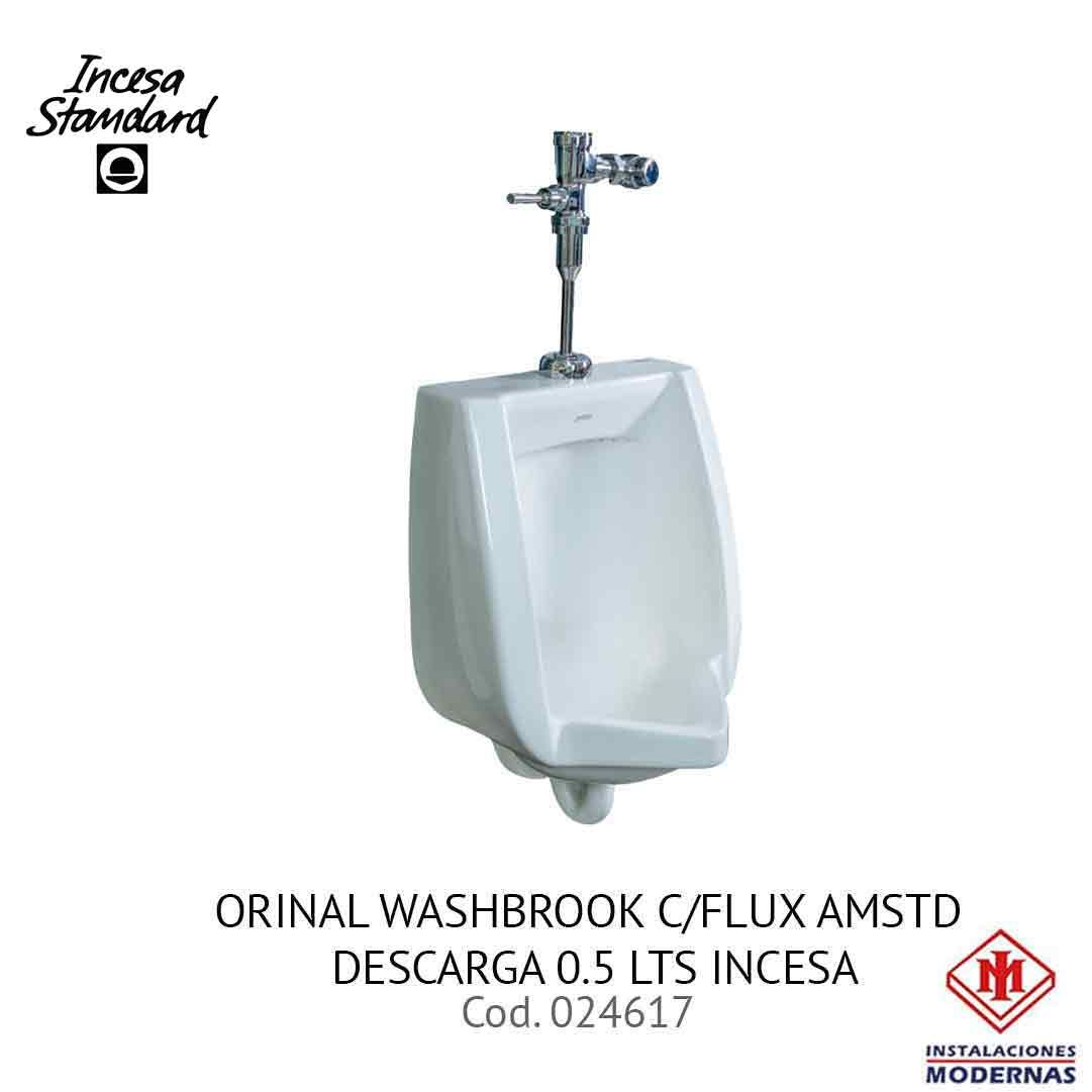 ORINAL WASHBROOK C/FLUX AMSTD DESCARGA 0.5 LTS INCESA
