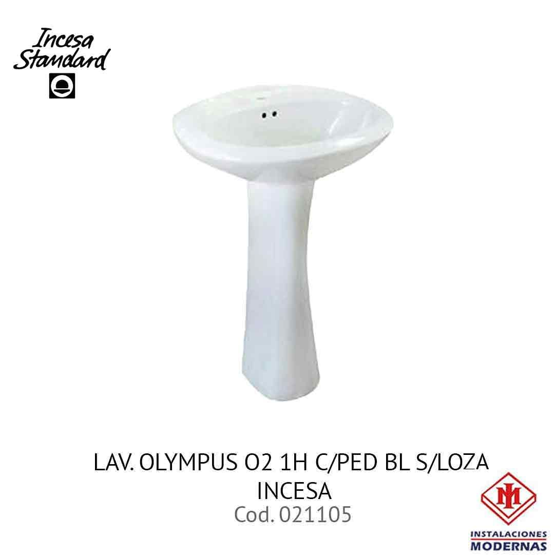 LAV. OLYMPUS O2 1H C/PED BL S/LOZA INCESA