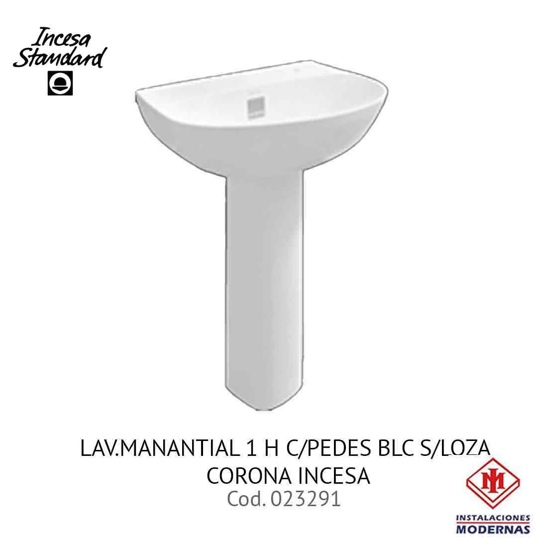 LAV.MANANTIAL 1 H C/PEDES BLC S/LOZA CORONA INCESA