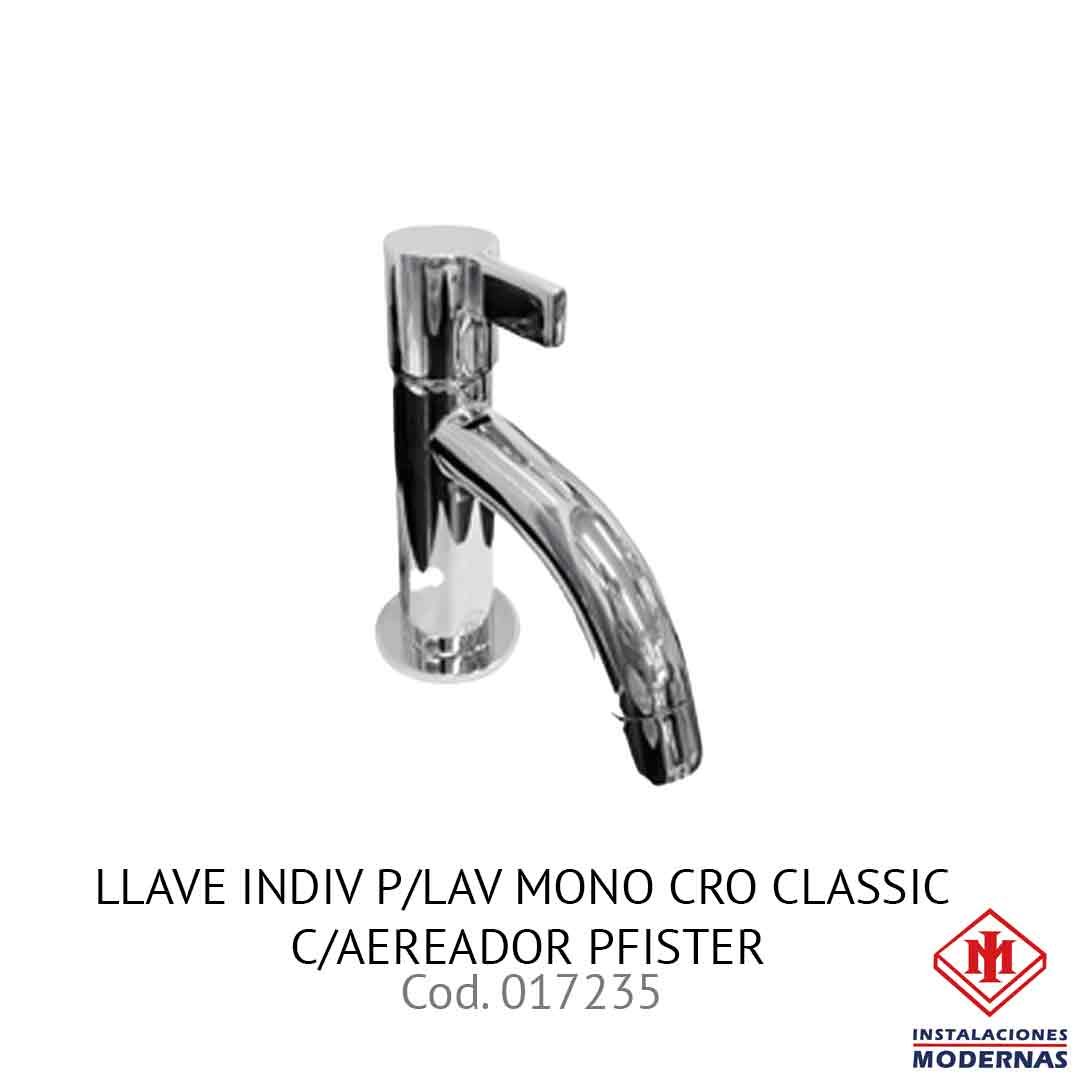 LLAVE INDIV P/LAV MONO CRO CLASSIC C/AEREADOR PFISTER