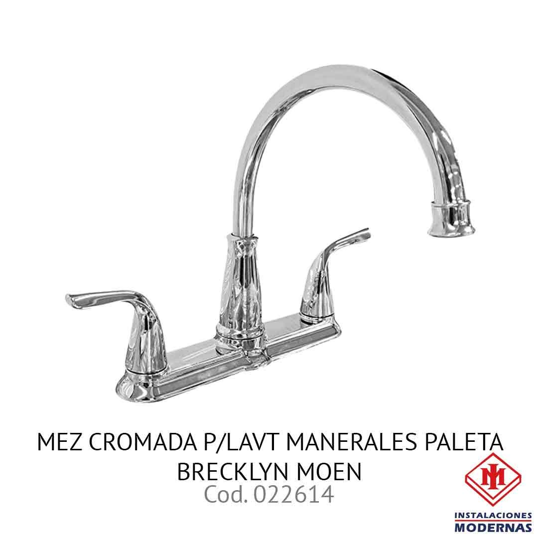 MEZ CROMADA P/LAVT MANERALES PALETA BRECKLYN MOEN