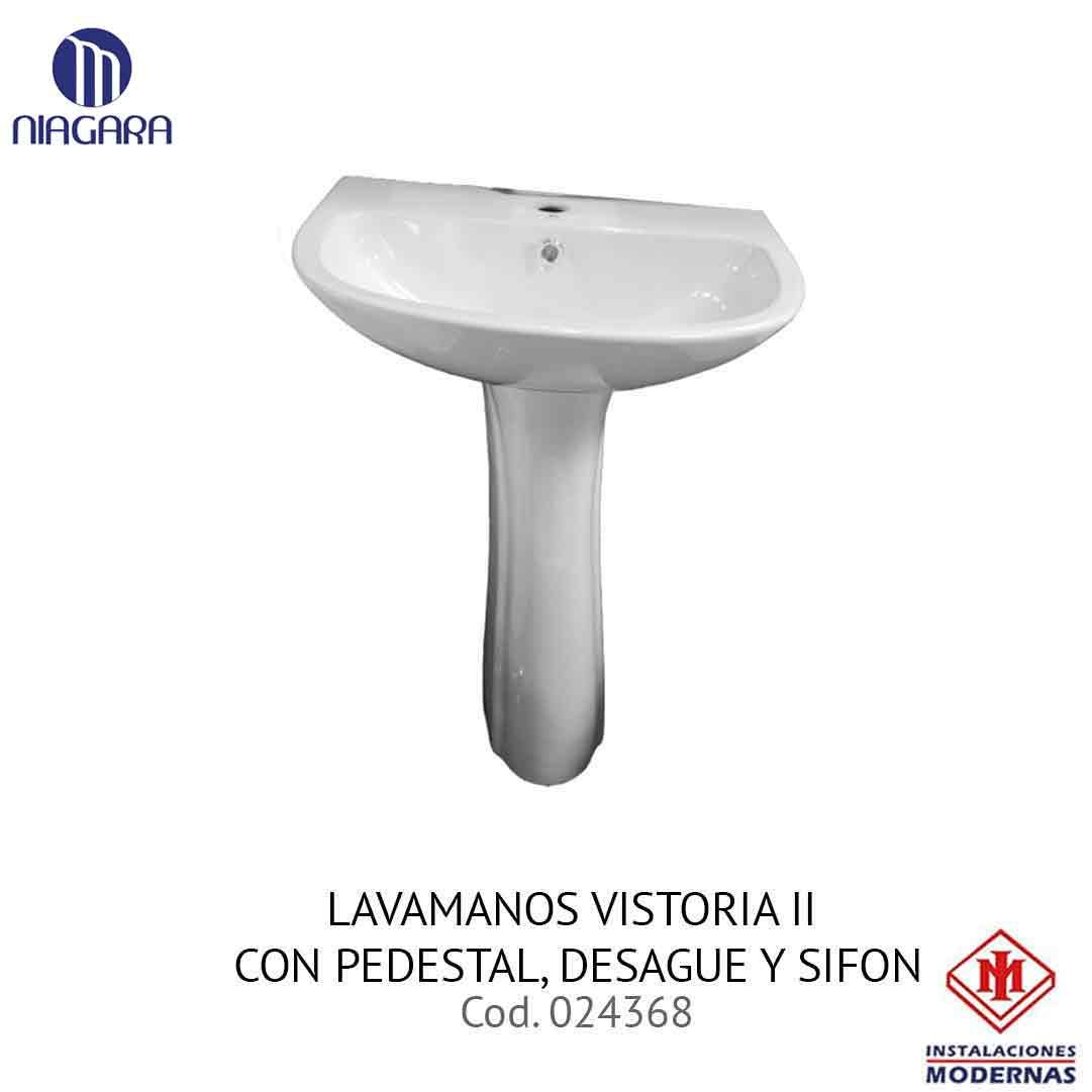 LAV VICTORIA II BL C/PEDESTAL DESAG Y SIFON NIAGARA (RC)
