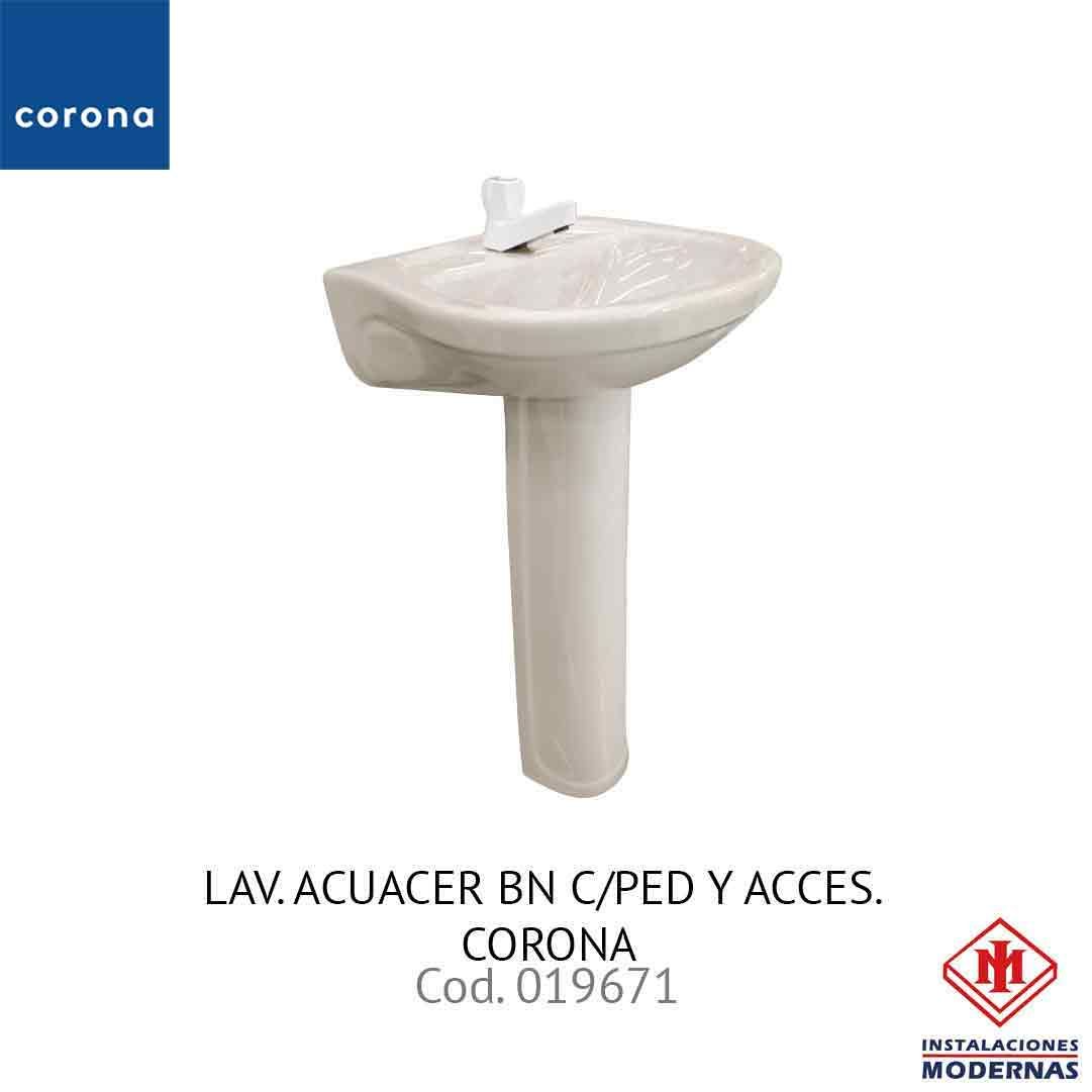 LAV. ACUACER BN C/PED Y ACCES. CORONA