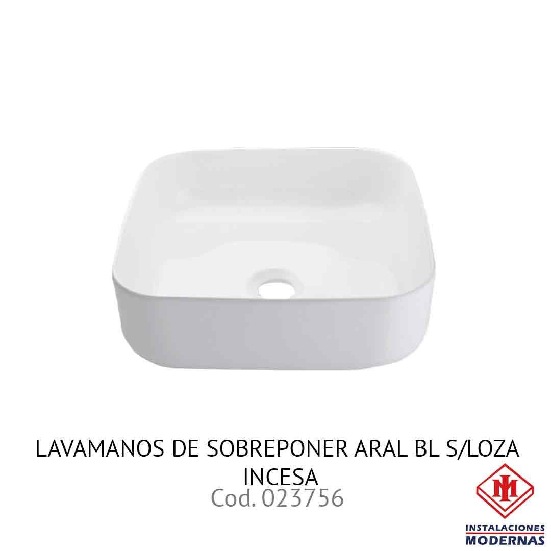 LAVAMANOS DE SOBREPONER ARAL BL S/LOZA INCESA