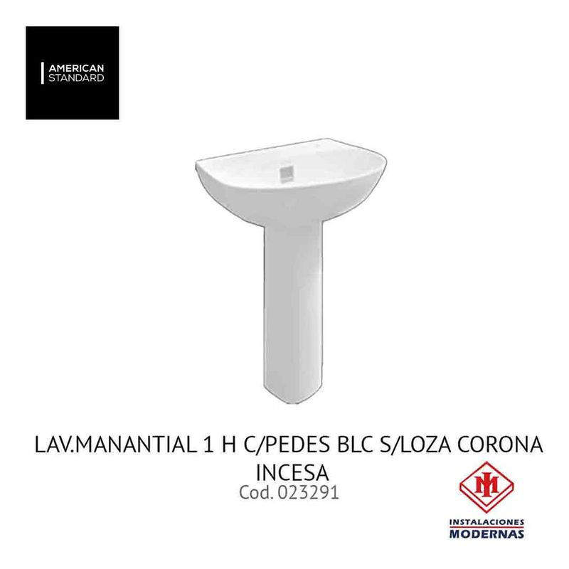 LAV.MANANTIAL 1 H C/PEDES BLC S/LOZA CORONA INCESA