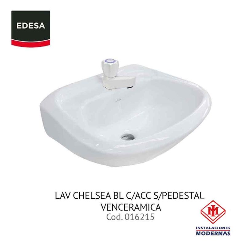 LAV CHELSEA BL C/ACC S/PEDESTAL VENCERAMICA