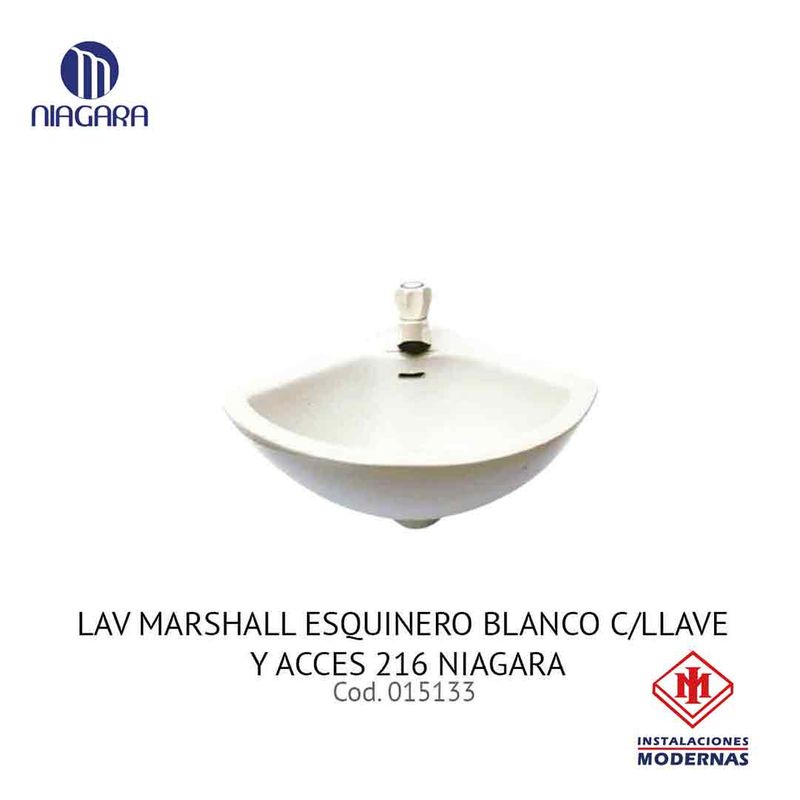 LAV MARSHALL ESQUINERO BLANCO C/LLAVE Y ACCES 216 NIAGARA