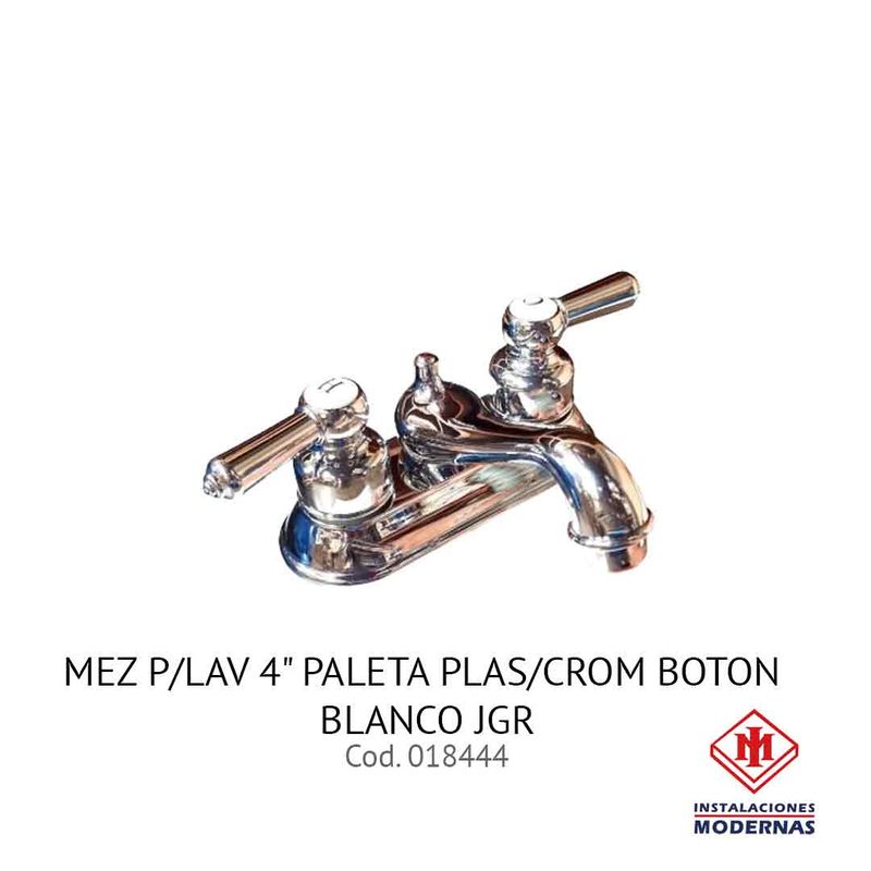 MEZ P/LAV 4&quot; PALETA PLAS/CROM BOTON BLANCO JGR