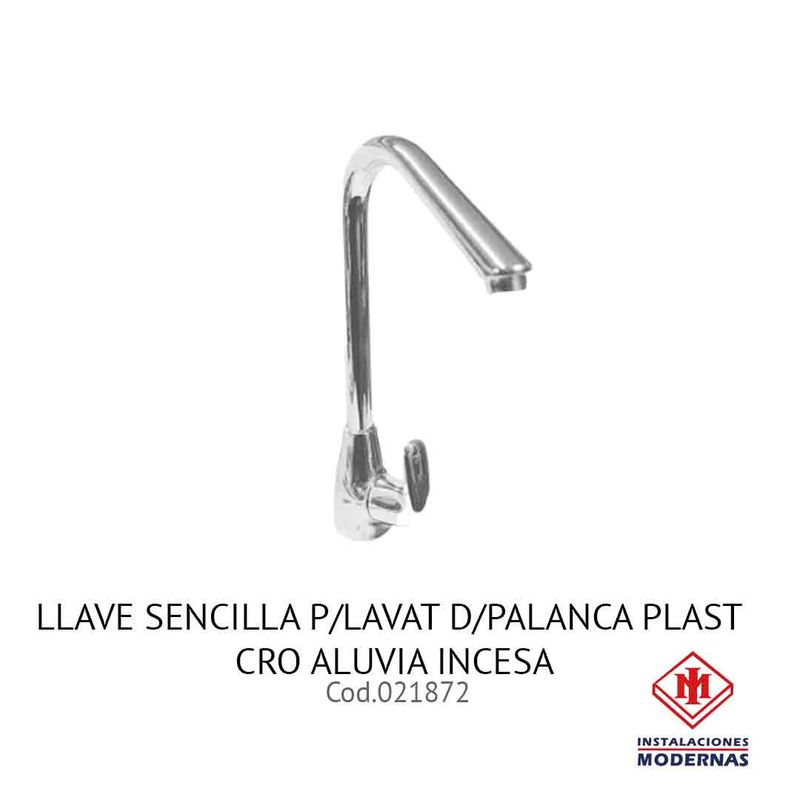 LLAVE SENCILLA P/LAVAT D/PALANCA PLAST CRO ALUVIA INCESA