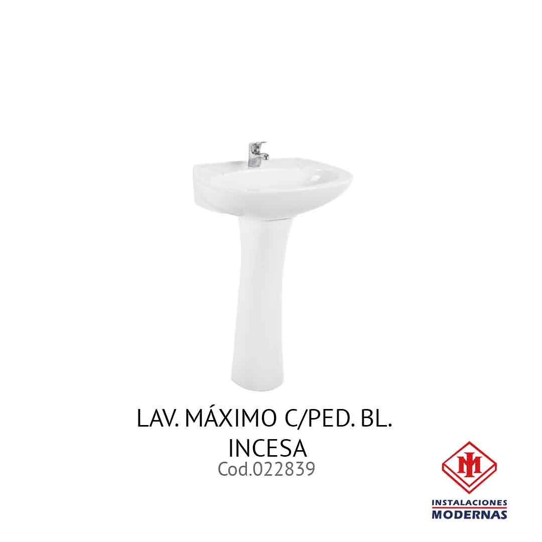 LAV. MÁXIMO C/PED. BL. INCESA