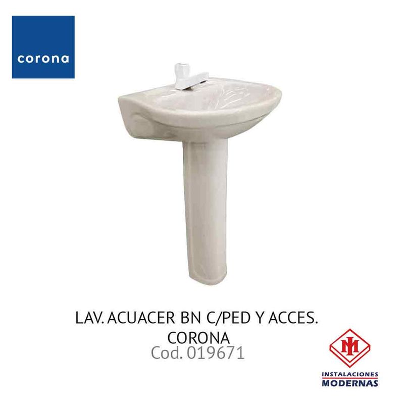 LAV. ACUACER BN C/PED Y ACCES. CORONA