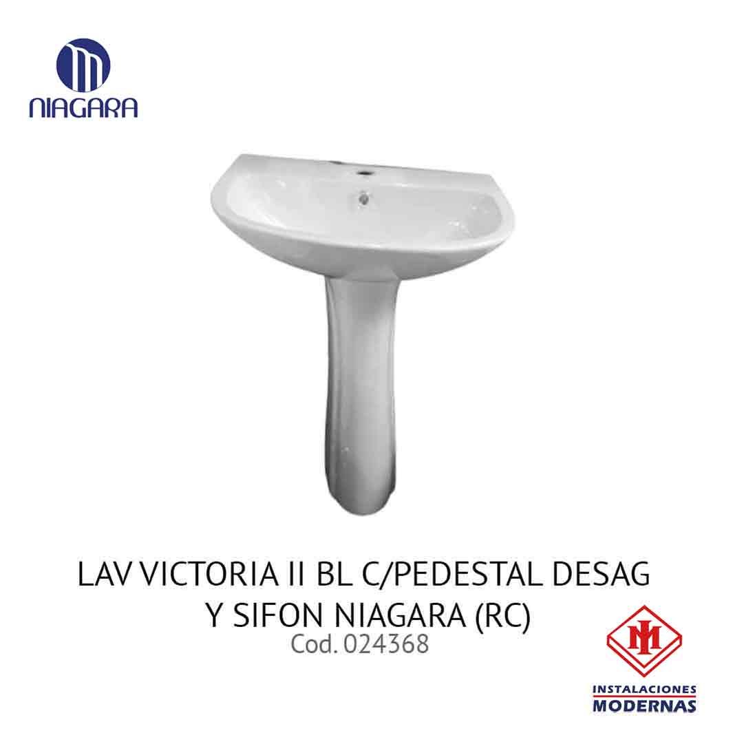 LAV VICTORIA II BL C/PEDESTAL DESAG Y SIFON NIAGARA (RC)