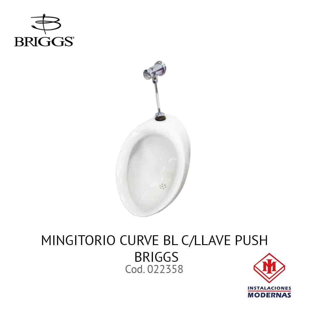 MINGITORIO CURVE BL C/LLAVE PUSH BRIGGS