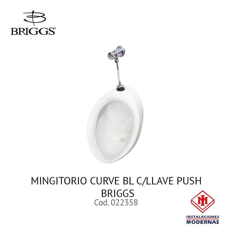 MINGITORIO CURVE BL C/LLAVE PUSH BRIGGS