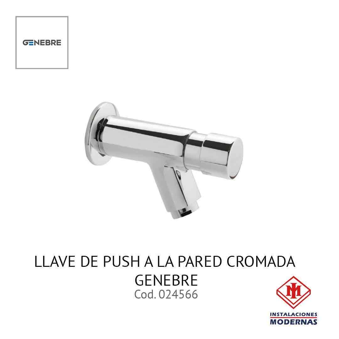 LLAVE DE PUSH A LA PARED CROMADA GENEBRE