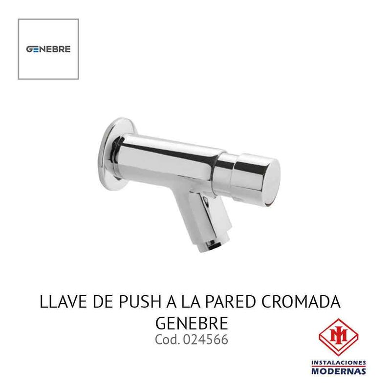 LLAVE DE PUSH A LA PARED CROMADA GENEBRE