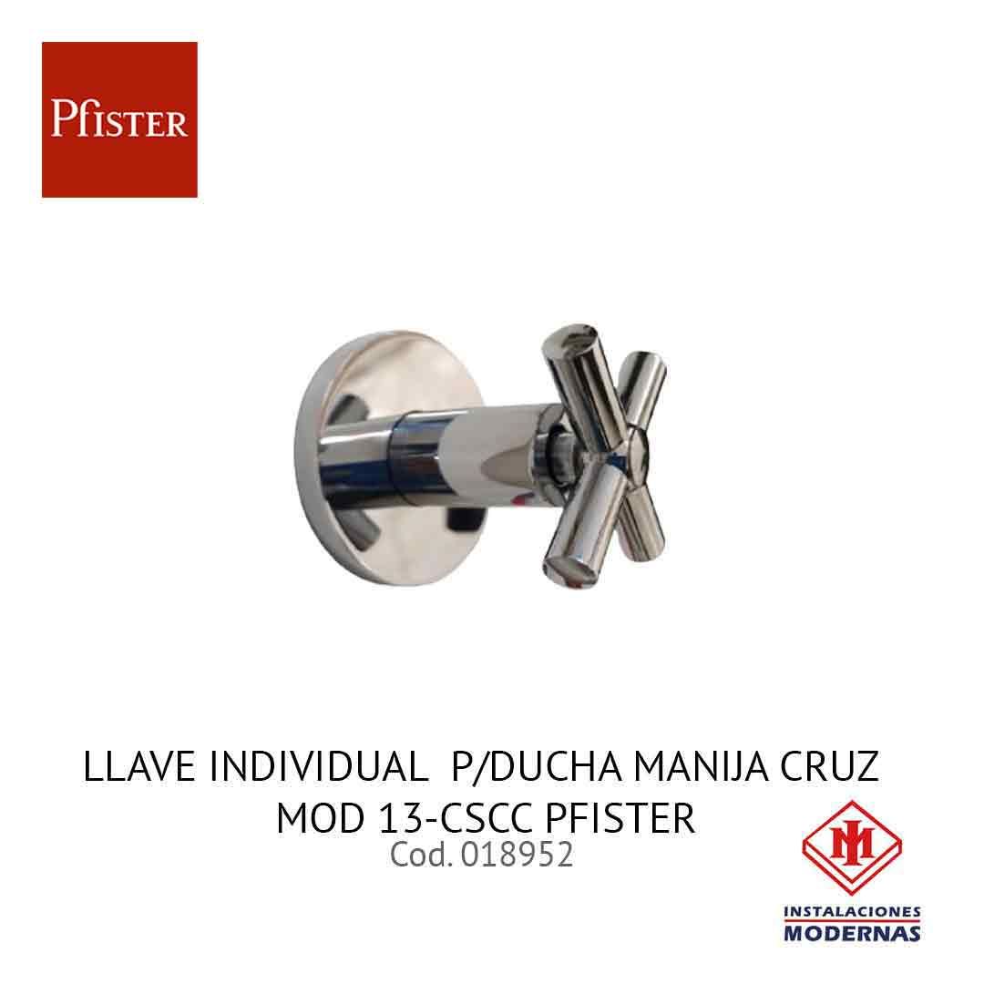 LLAVE INDIVIDUAL  P/DUCHA MANIJA CRUZ MOD 13-CSCC PFISTER