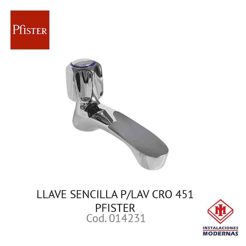 LLAVE SENCILLA P/LAV CRO 451 PFISTER