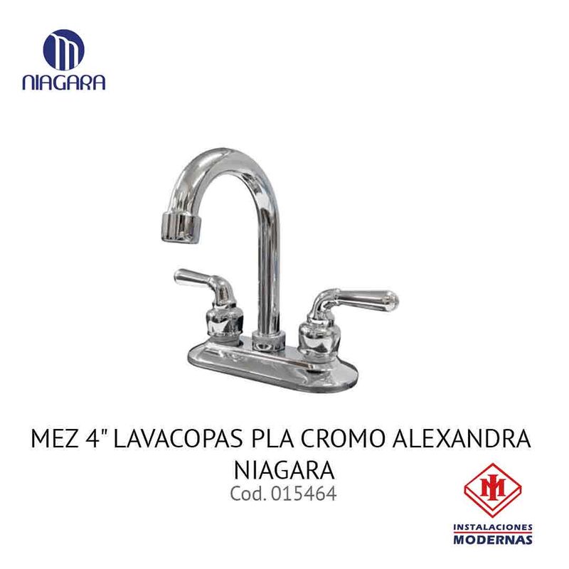 MEZ 4&quot; LAVACOPAS PLA CROMO ALEXANDRA NIAGARA