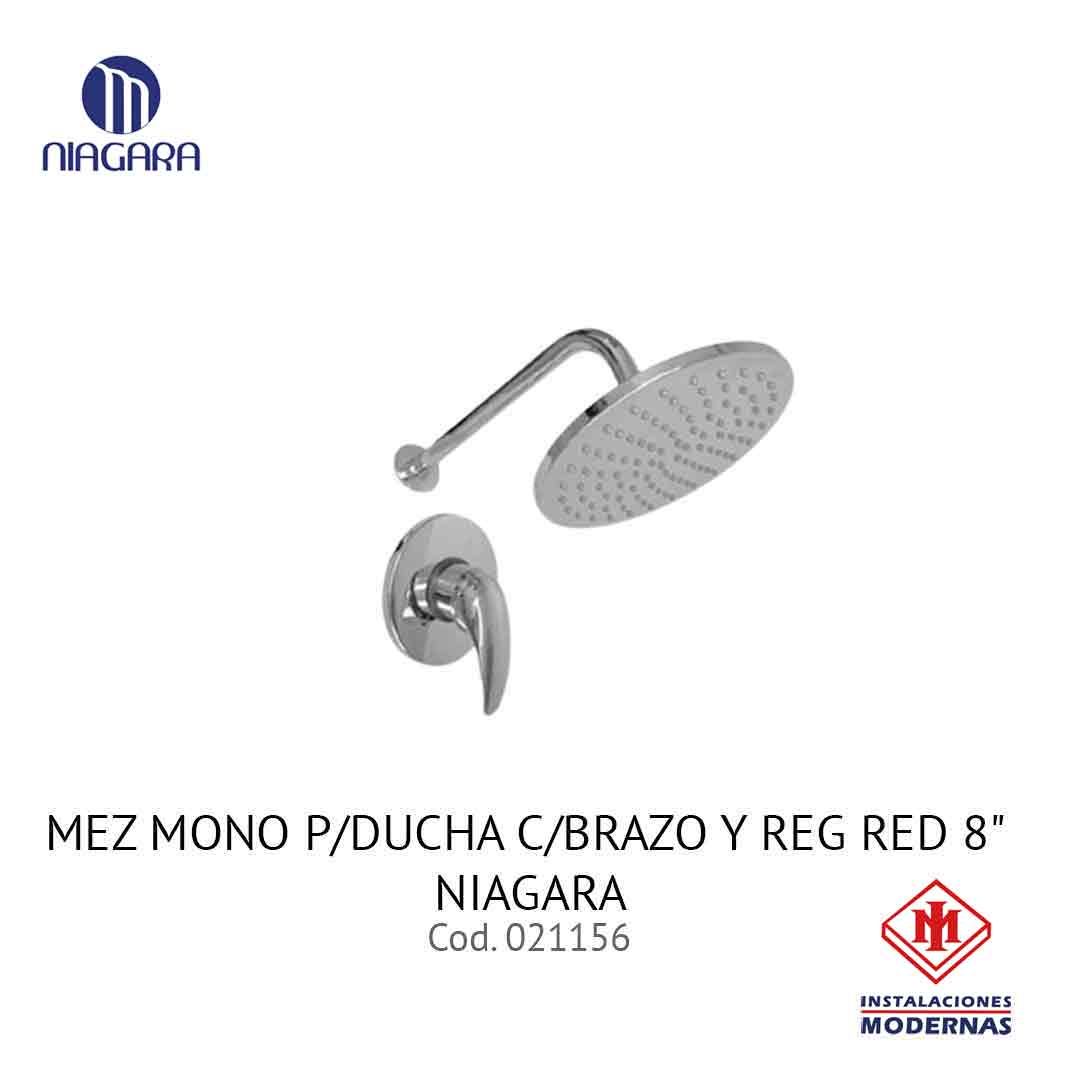 MEZ MONO P/DUCHA C/BRAZO Y REG RED 8&quot; NIAGARA