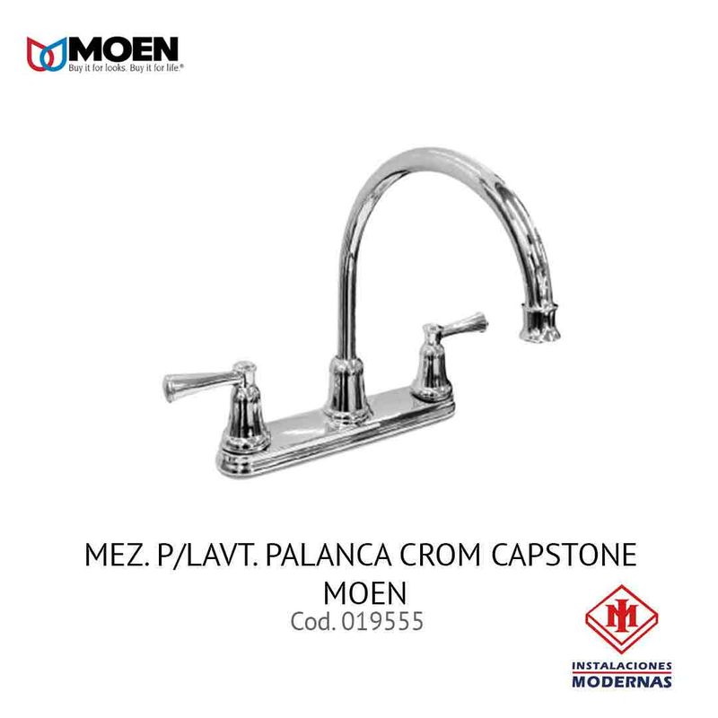 MEZ. P/LAVT. PALANCA CROM CAPSTONE MOEN