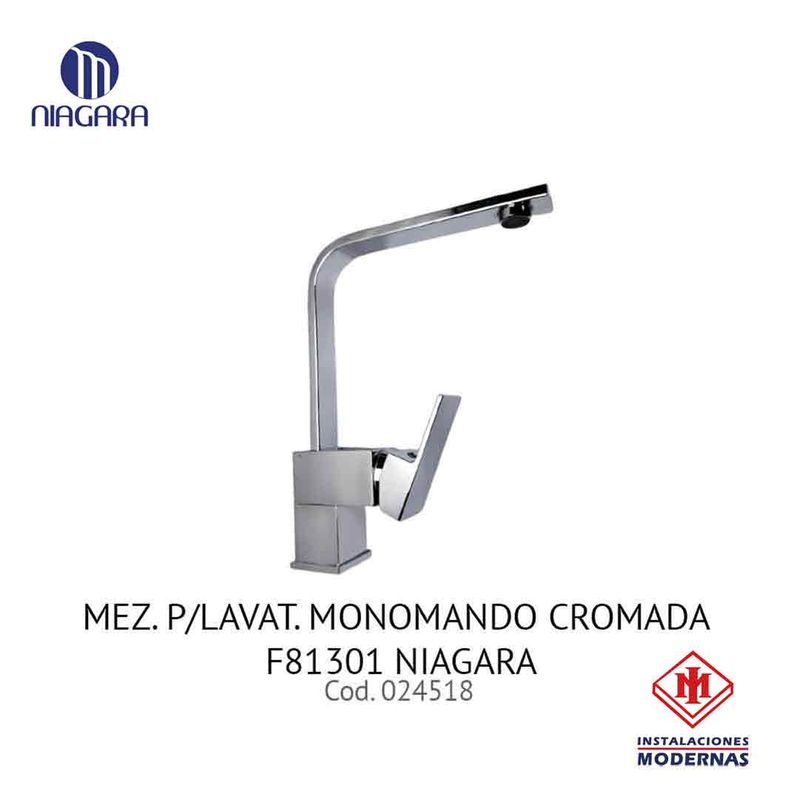 MEZ. P/LAVAT. MONOMANDO CROMADA F81301 NIAGARA