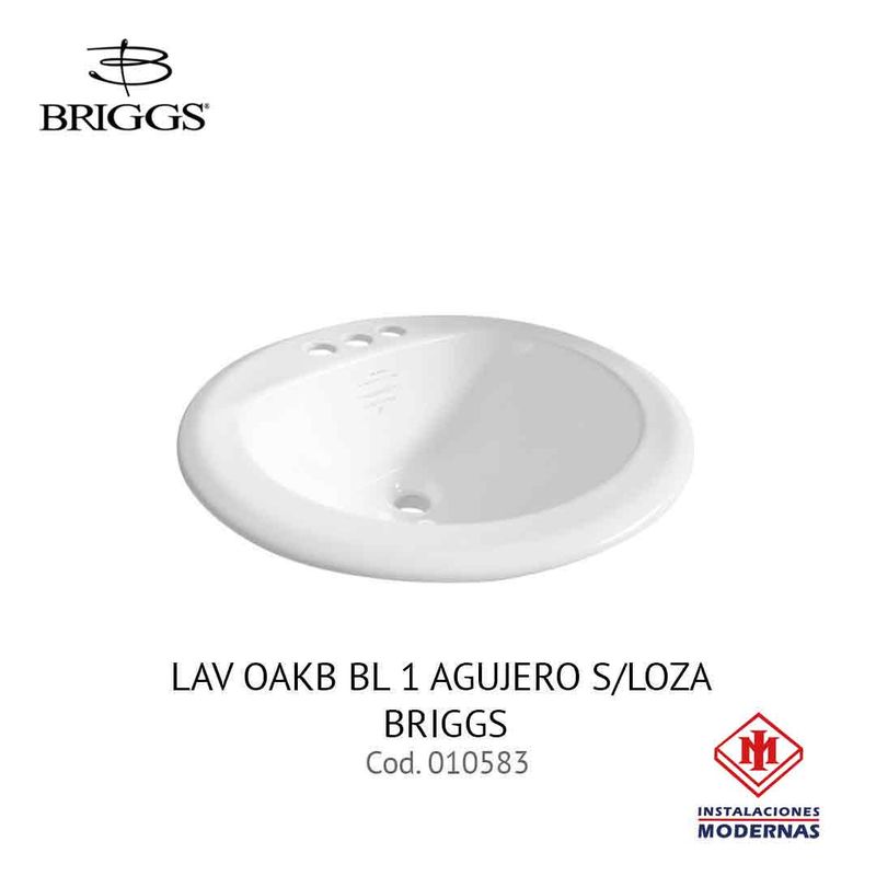 LAV OAKB BL 1 AGUJERO S/LOZA BRIGGS