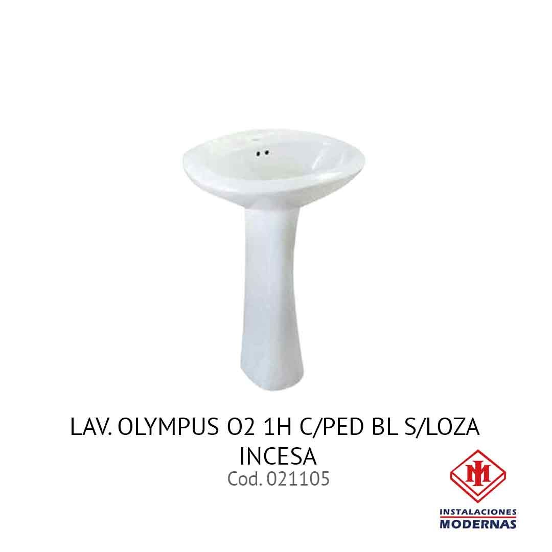 LAV. OLYMPUS O2 1H C/PED BL S/LOZA INCESA