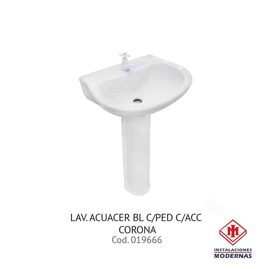 LAV. ACUACER BL C/PED C/ACC CORONA