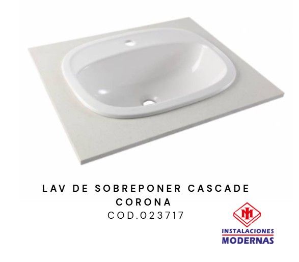 LAV DE SOBREPONER CASCADE (SOLO LOZA)CORONA