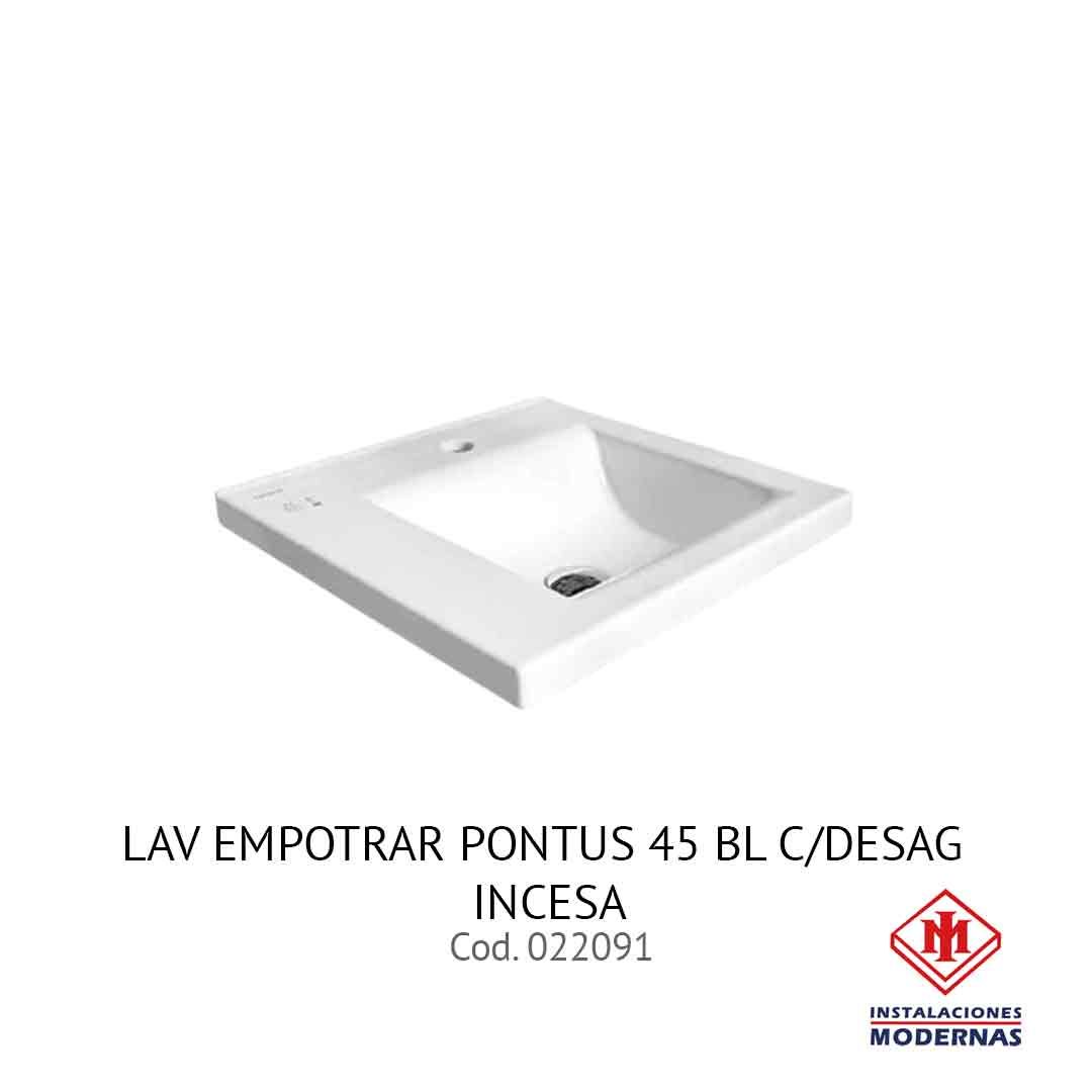 LAV EMPOTRAR PONTUS 45 BL C/DESAG INCESA