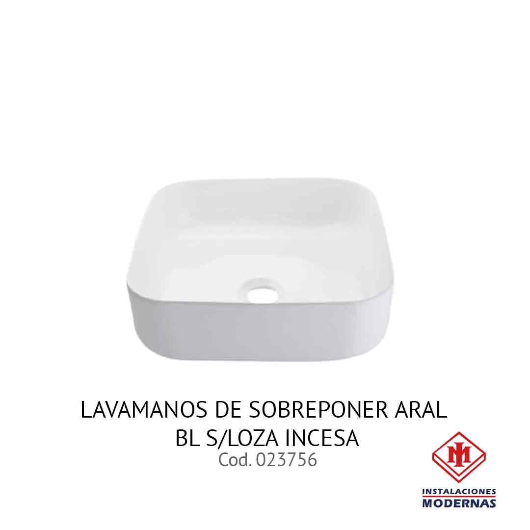 LAVAMANOS DE SOBREPONER ARAL BL S/LOZA INCESA