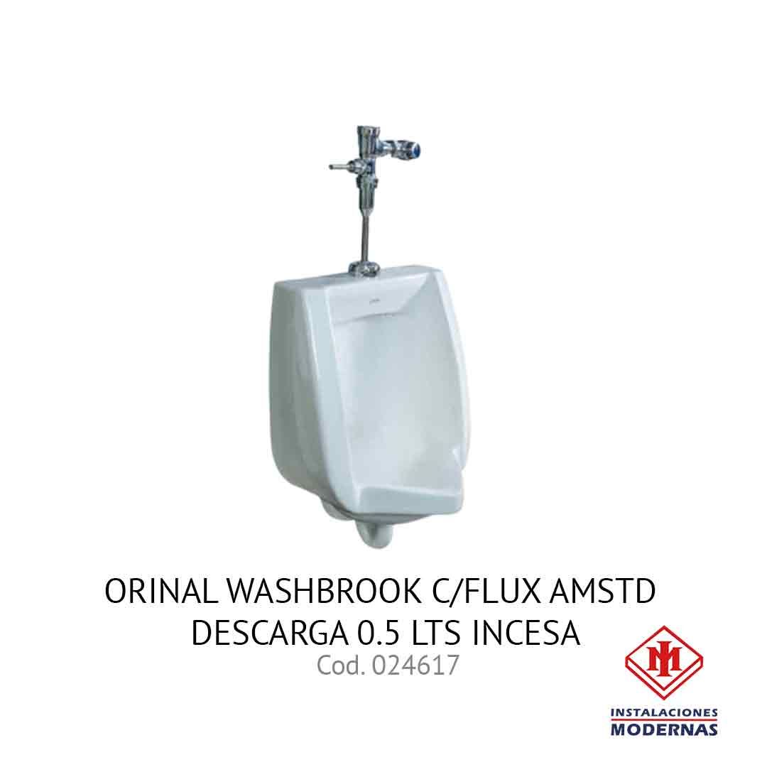 ORINAL WASHBROOK C/FLUX AMSTD DESCARGA 0.5 LTS INCESA