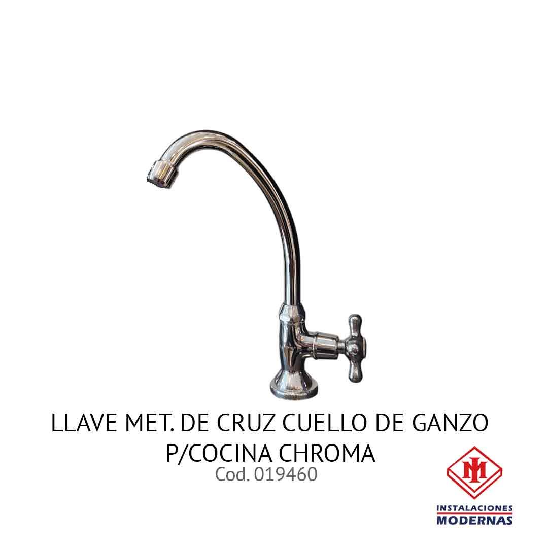 LLAVE MET. DE CRUZ CUELLO DE GANZO P/COCINA CHROMA