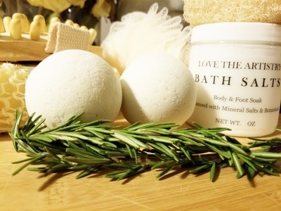 Muscle Relief Bath Salt Soak + Bath Bomb Bundle