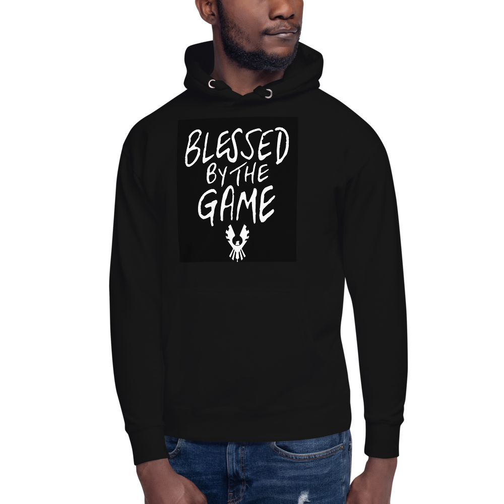 Blessed by the game hoodie, Color: Black, Size: S