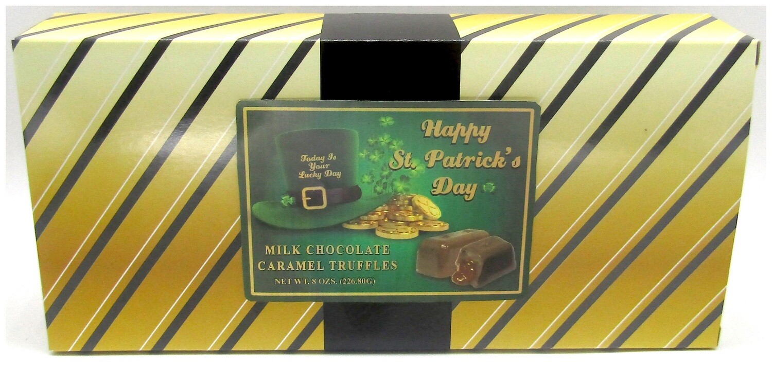 ST. PATRICK'S DAY BOX MILK CHOCOLATE COVERED CARAMELS
