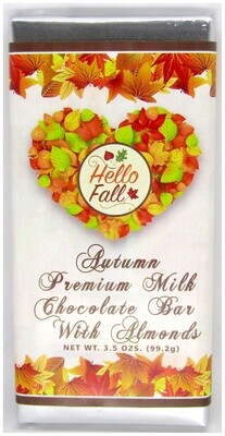 Fall Large Milk Chocolate Bar With Almonds