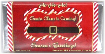 Santa Claus Is Coming Large Premium Milk Chocolate Crunch Bar