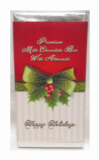 XMAS Large Premium Milk Chocolate Bar With Almonds