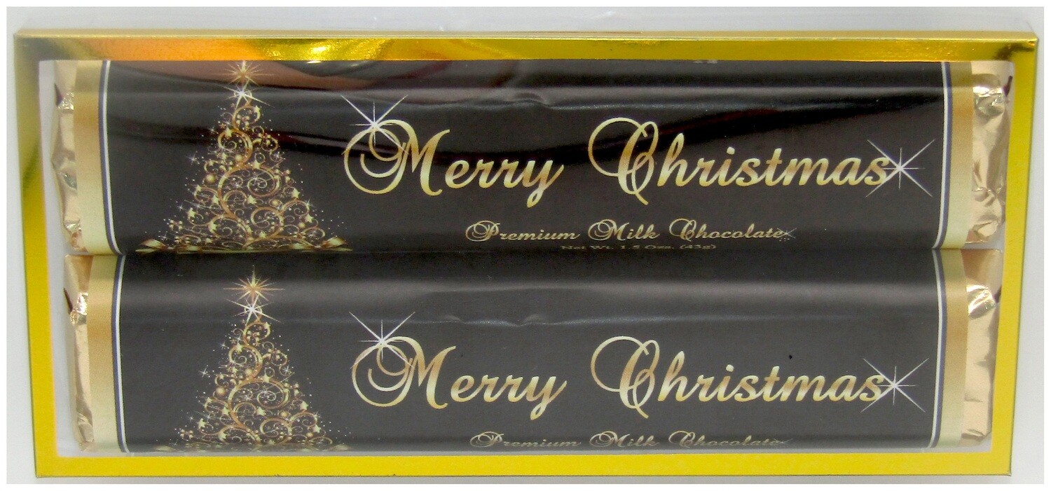 XMAS Gold Tree 2 Pack Premium Chocolate Bars