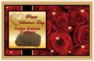 Valentine's Day Rose Box Filled With Fudge Graham Crackers