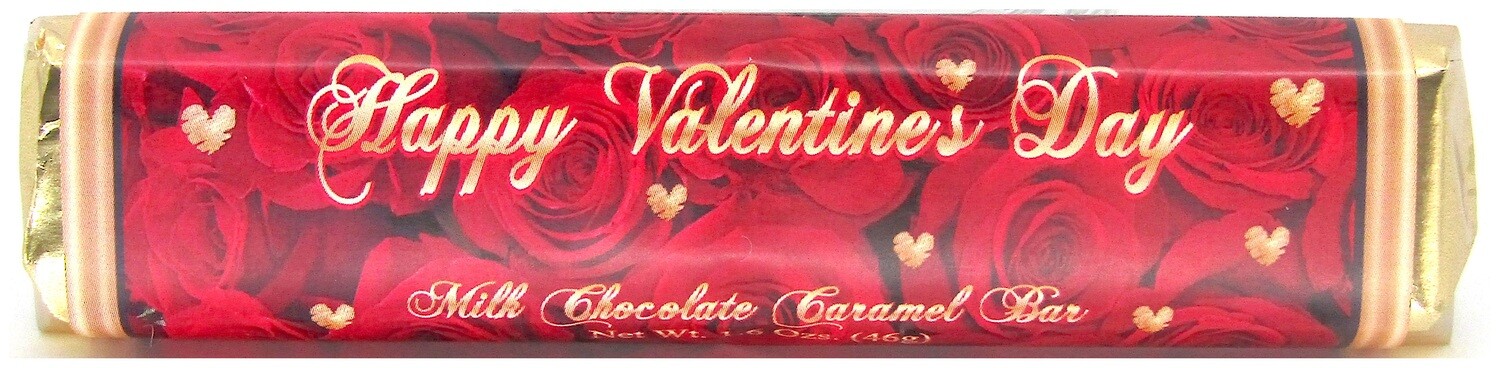 Valentine's Day Rose  Premium Milk Chocolate Caramel Bar
