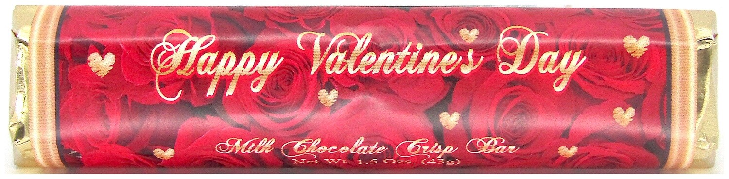 Valentine's Day Rose  Premium Milk Chocolate Crisp Bar