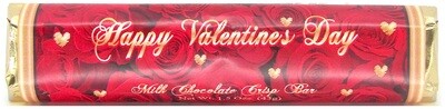 Valentine's Day Rose  Premium Milk Chocolate Crisp Bar