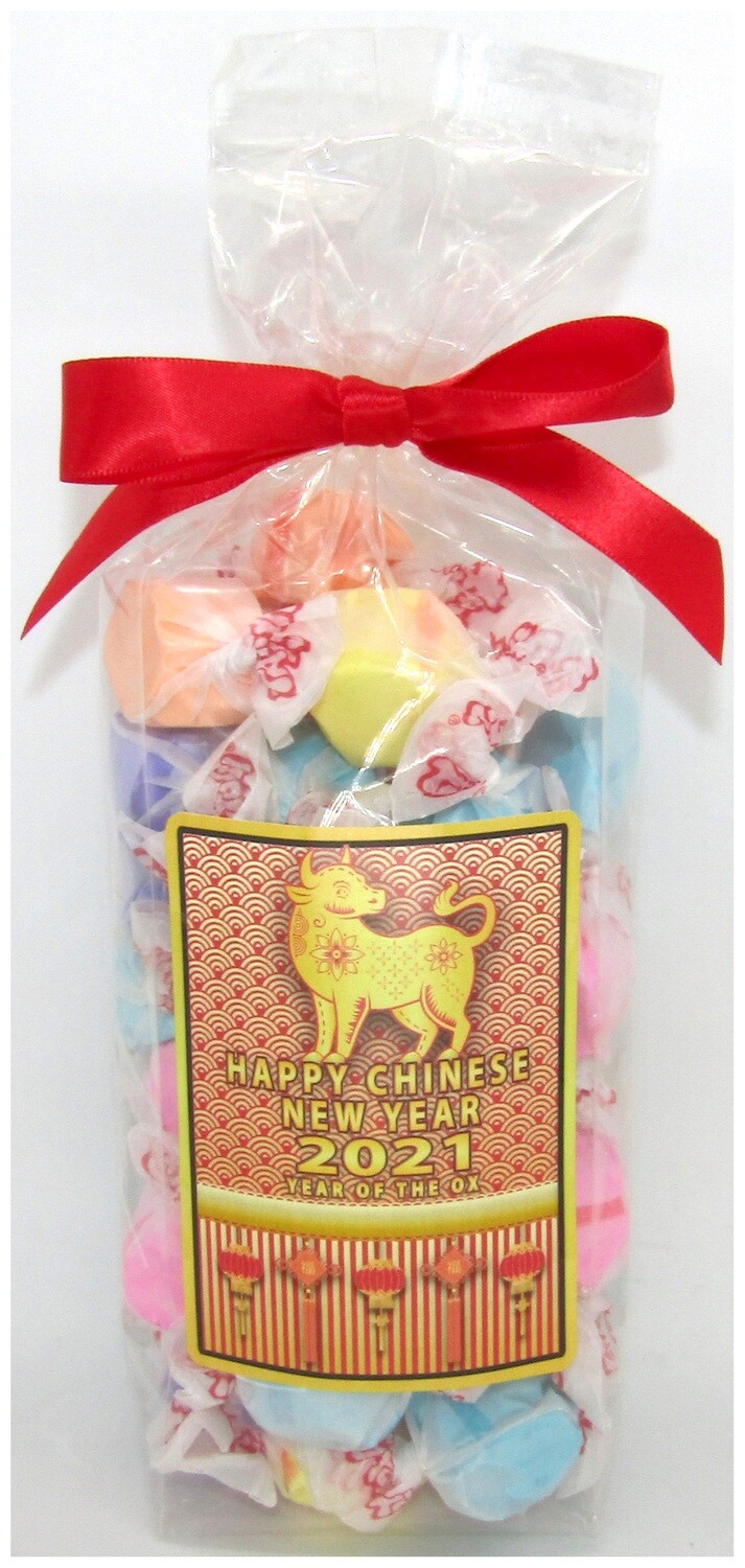 Chinese New Year Bag Of Fruit Flavored Taffy