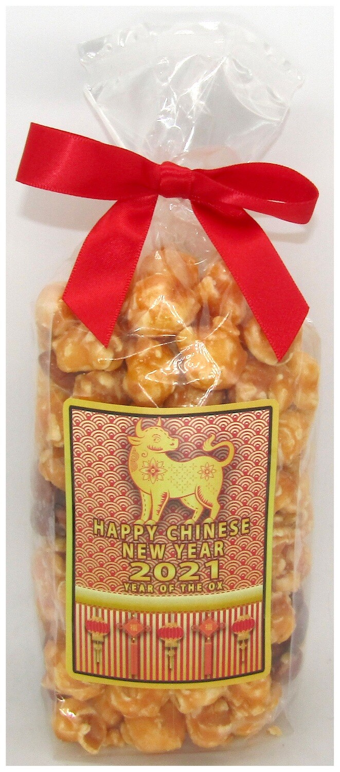 Chinese New Year Bag Of Gourmet Almond Caramel Popcorn